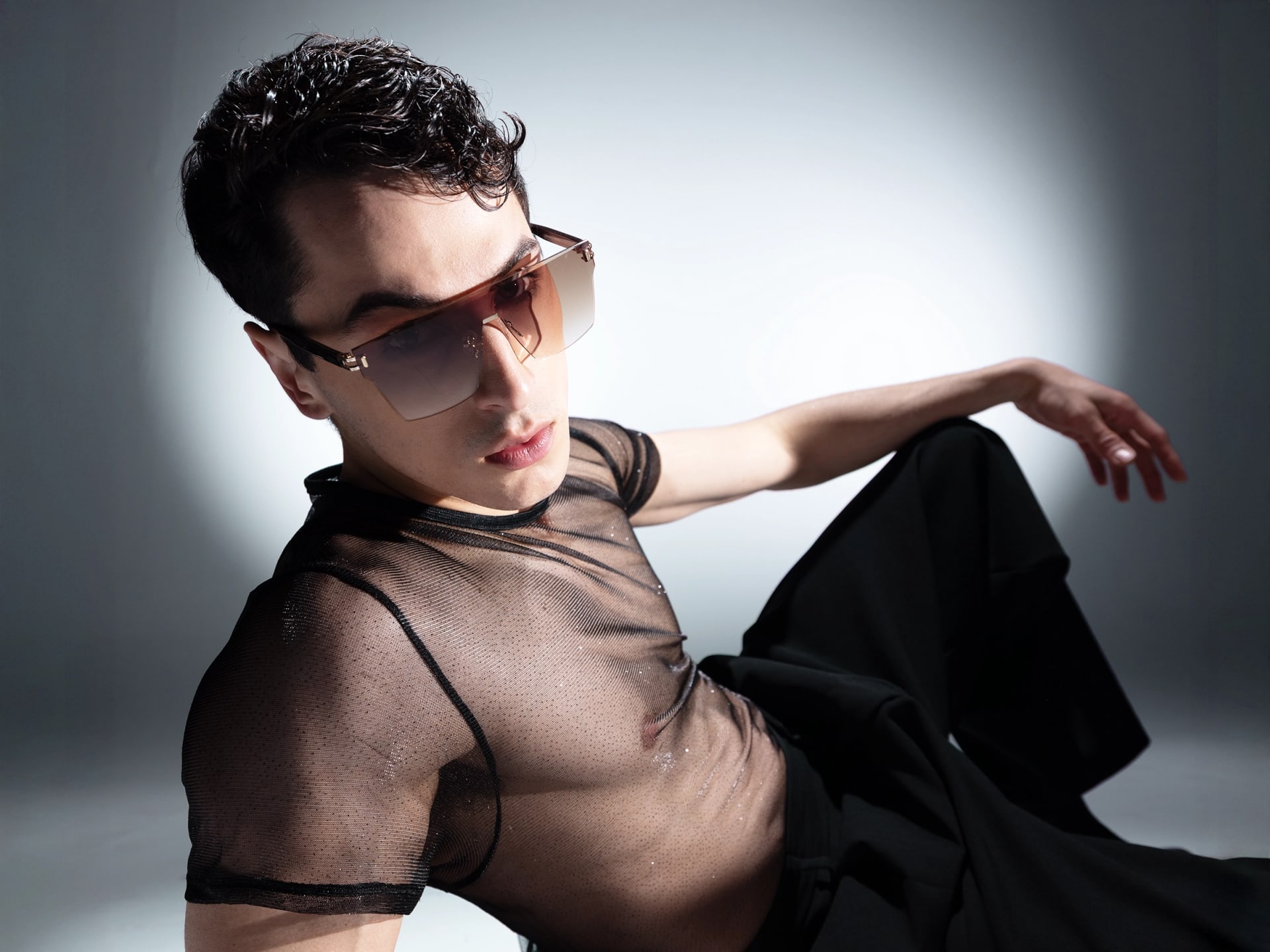 Square Brown Gradient Tint Sunglasses