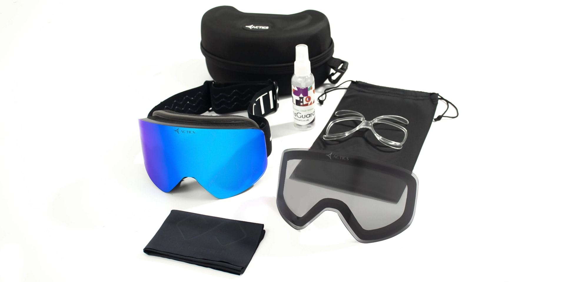 Black TPU Ski Goggles With Revo Lenses - 5