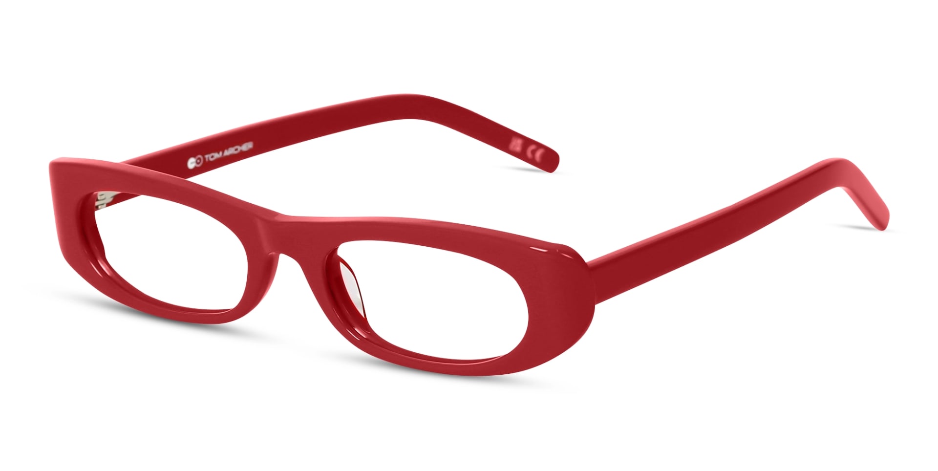 Maroon Red Oval Rectangle Glasses