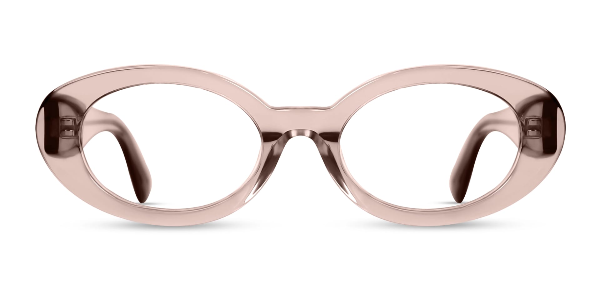 Crystal Pink Oval Glasses