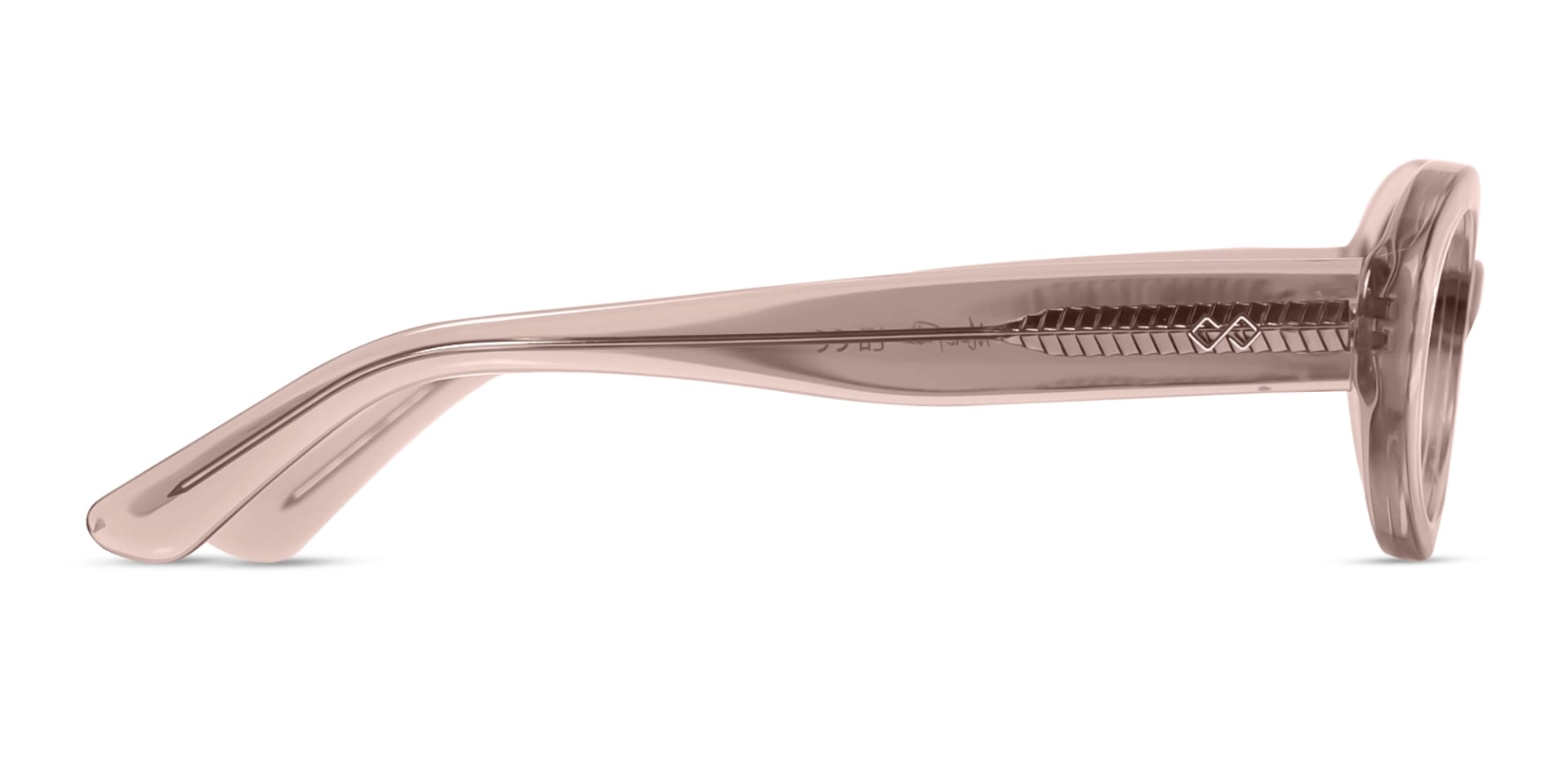 Crystal Pink Oval Glasses