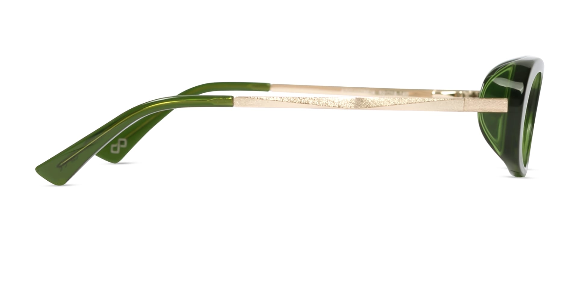 Forest Green Oval Acetate Glasses-4