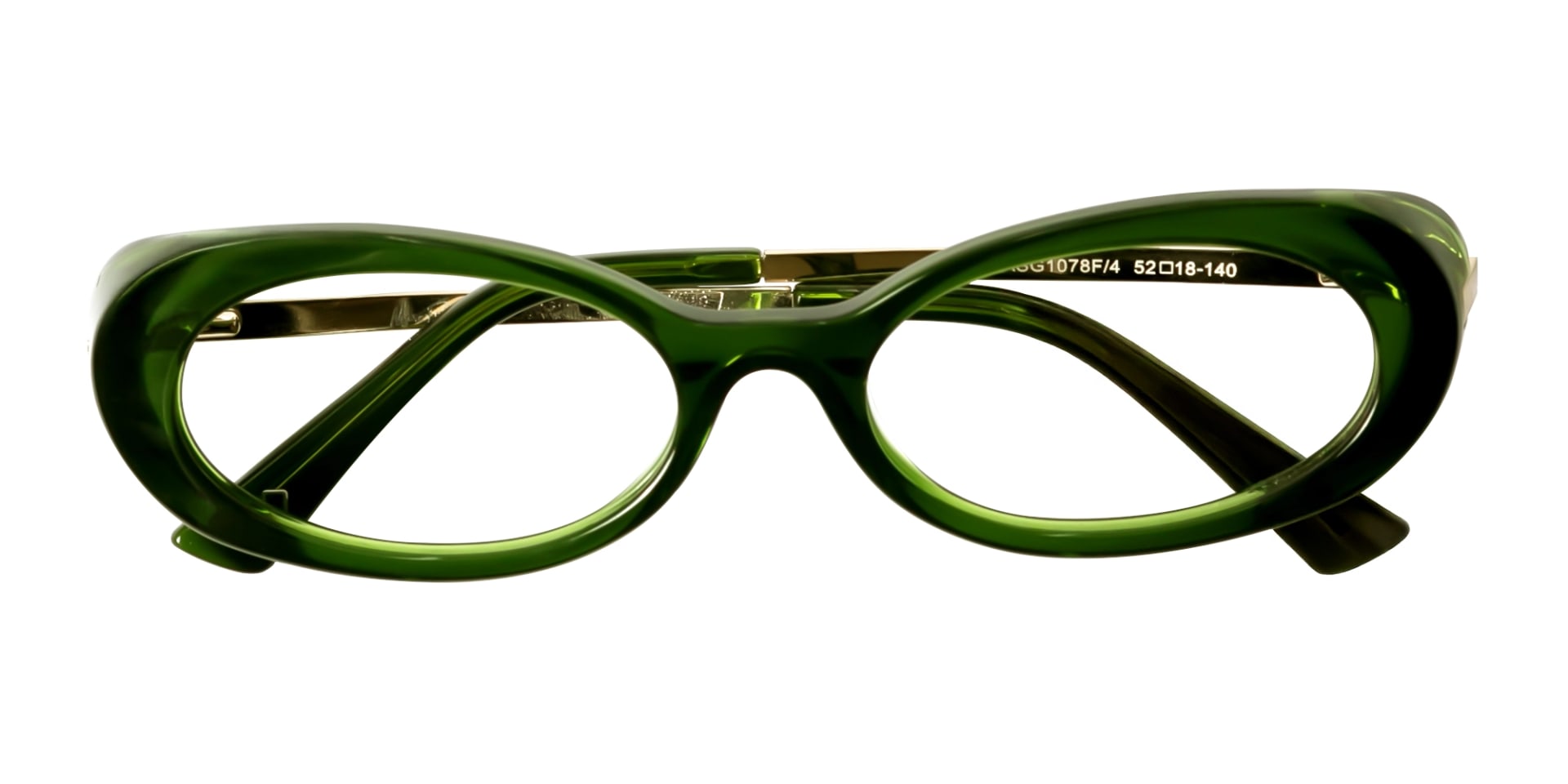 Forest Green Oval Acetate Glasses-6