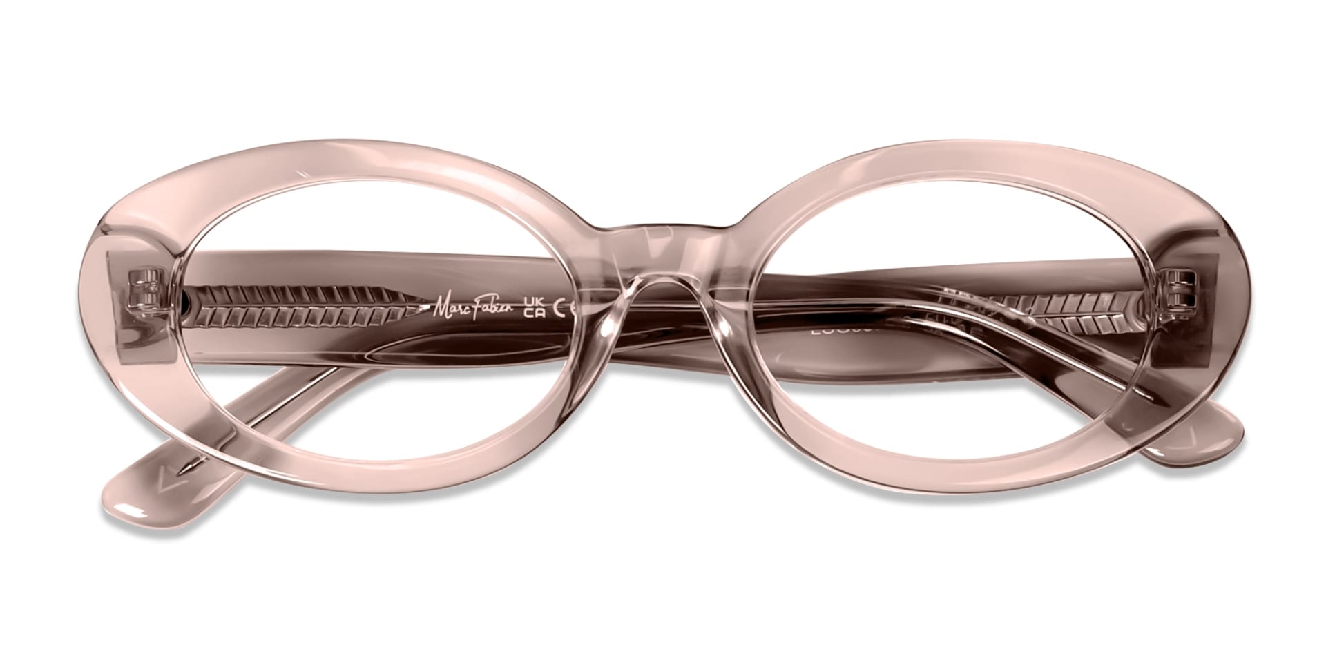 Crystal Pink Oval Glasses