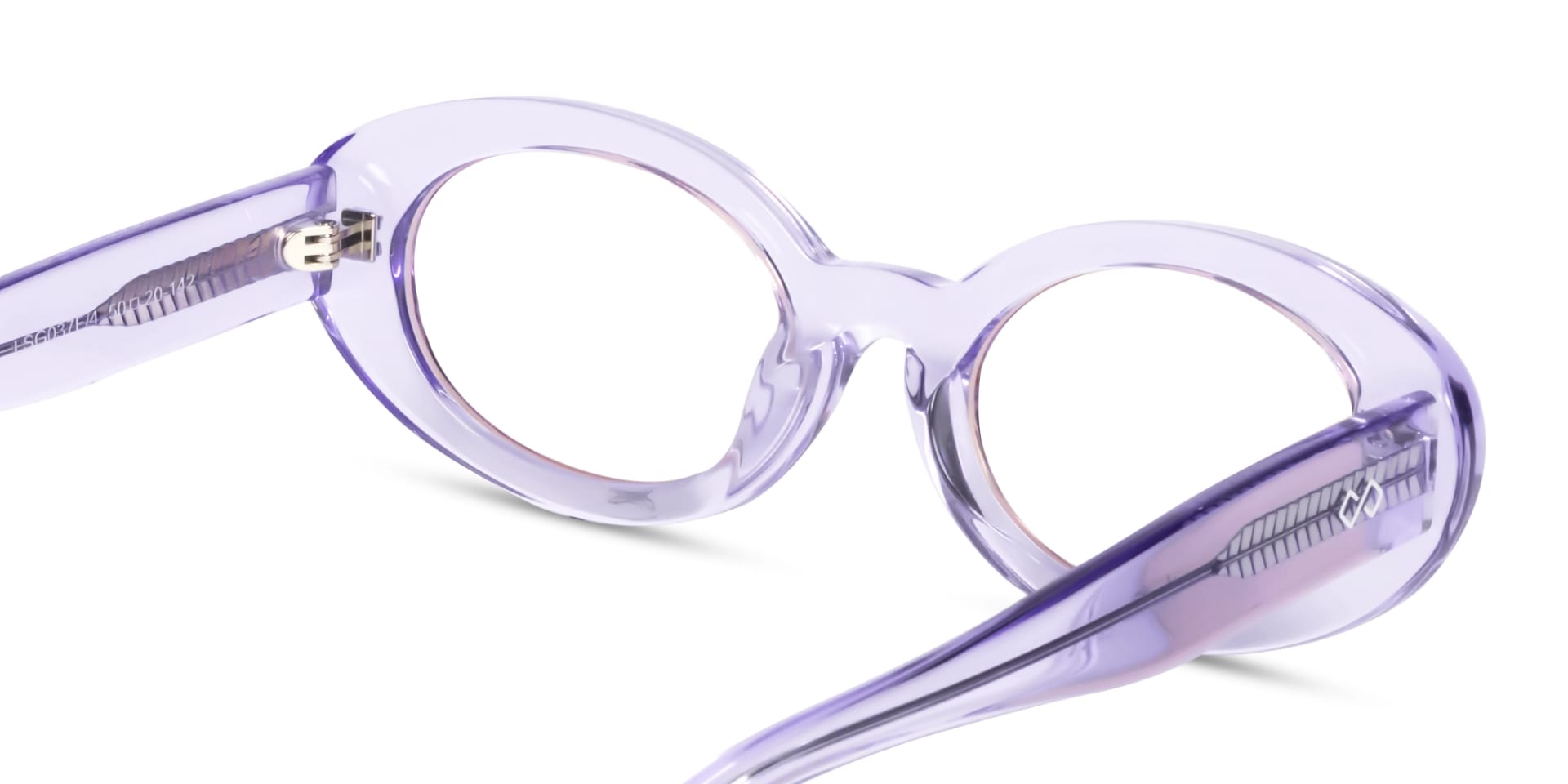 Crystal Wisteria Oval Acetate Glasses