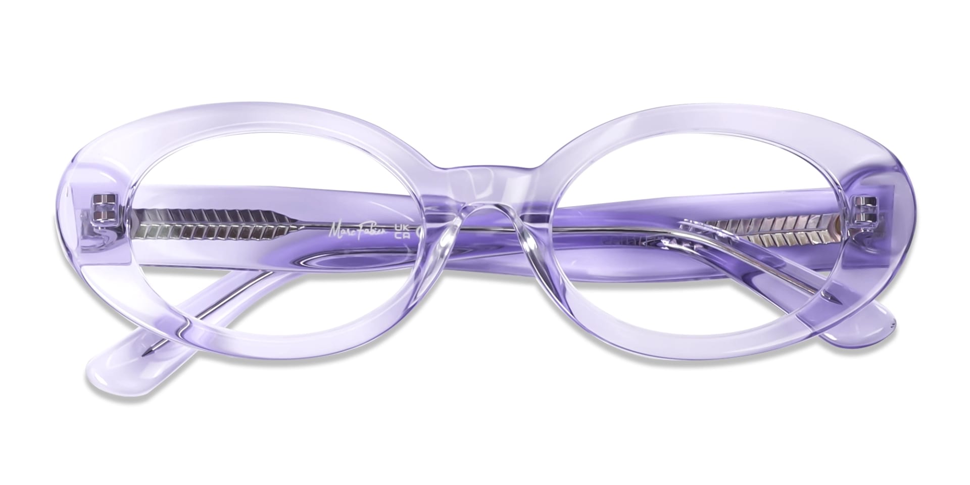 Crystal Wisteria Oval Acetate Glasses