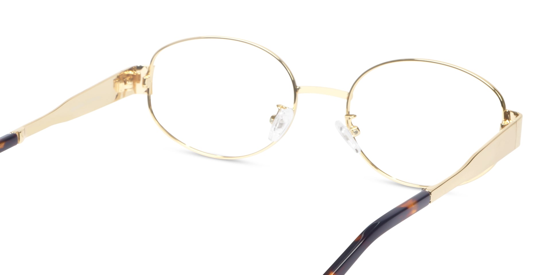Gold Oval Metal Full-Rim Glasses-5