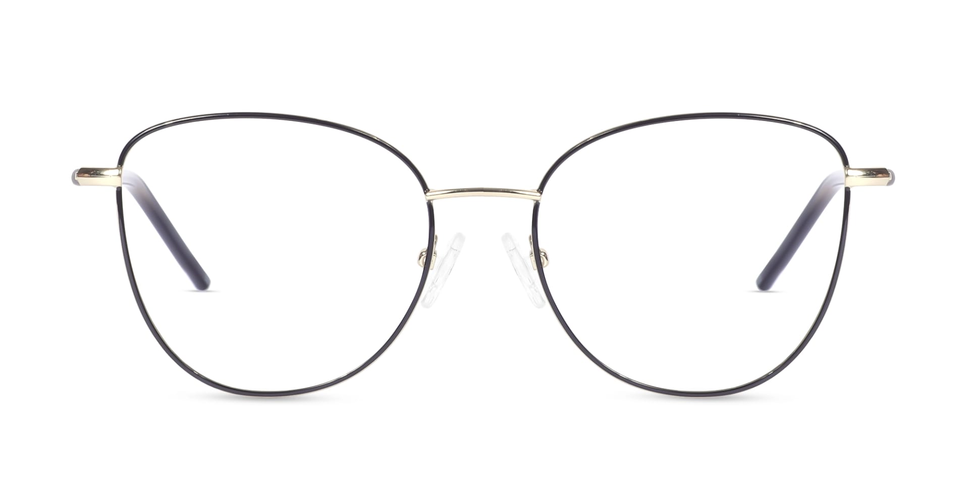 Stylish Black & Gold Cat Eye Eyeglasses-1