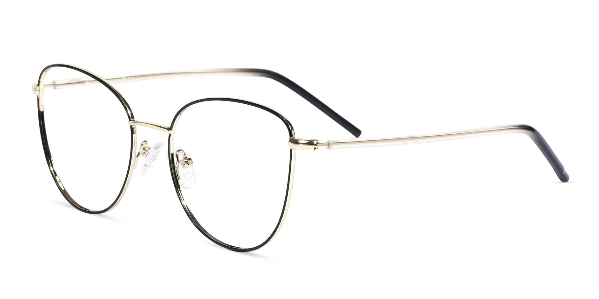 Stylish Black & Gold Cat Eye Eyeglasses-3