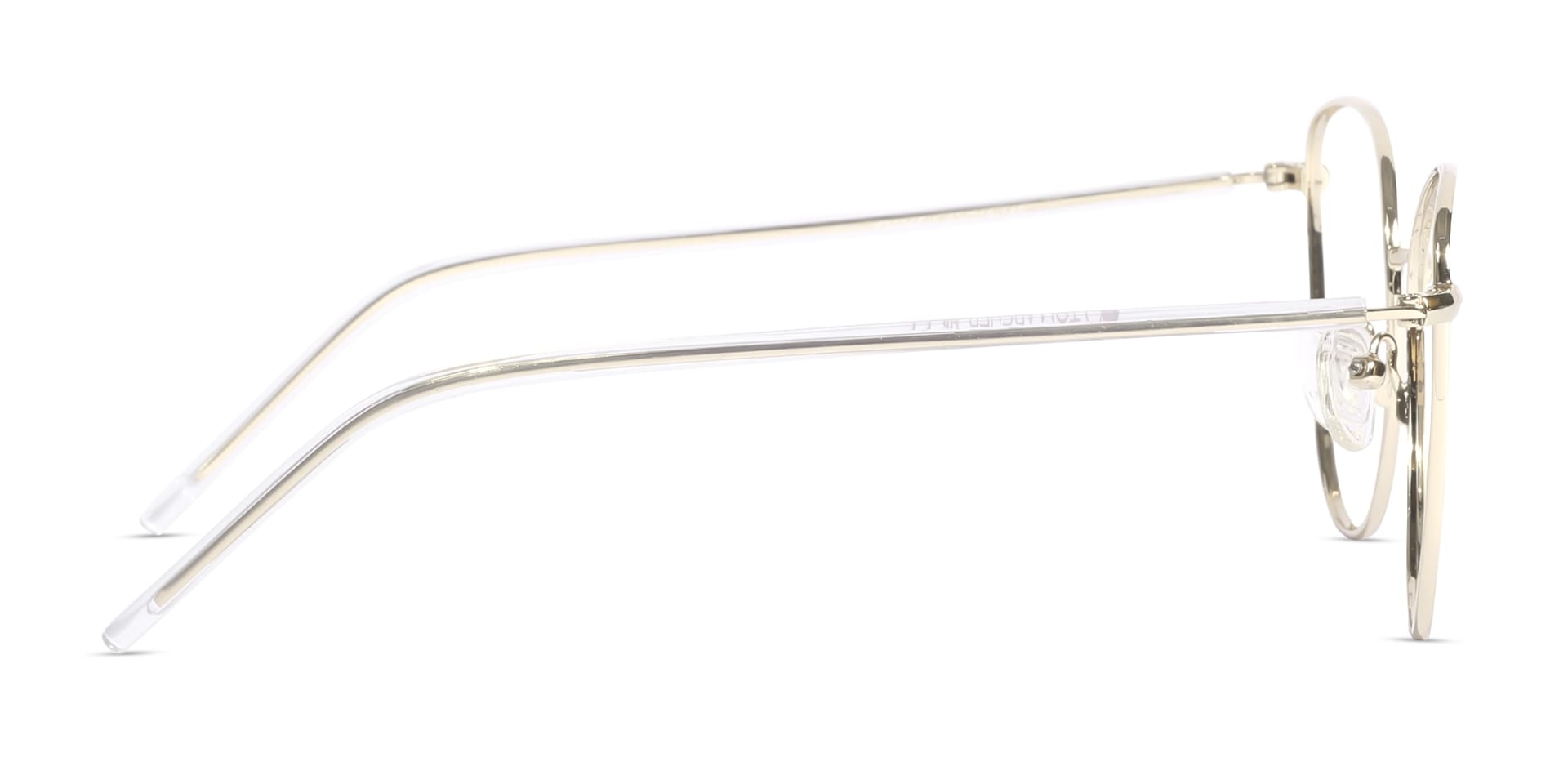 Off-White & Champagne Gold Cat Eye Glasses-4