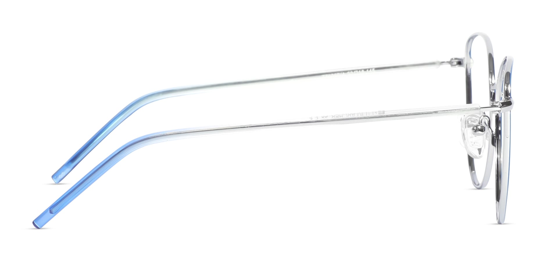 Blue & Silver Cat Eye Glasses For Women-4