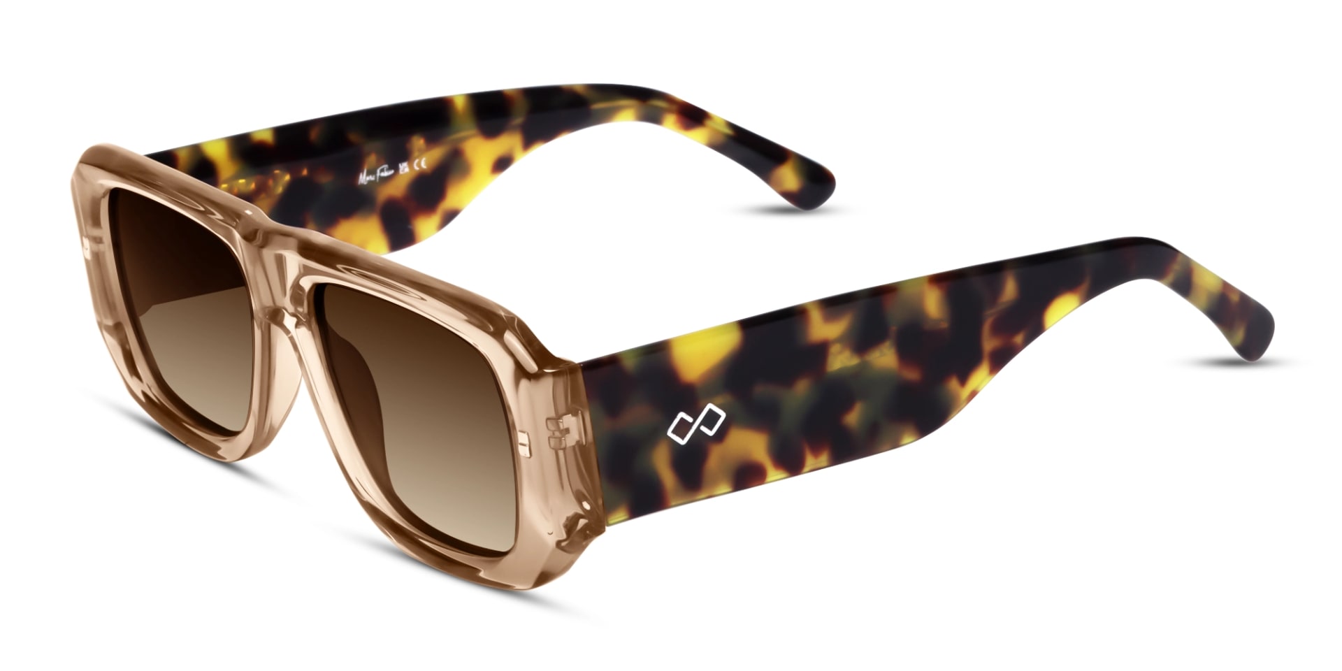 Flat Top Brown Gradient Tint Sunglasses