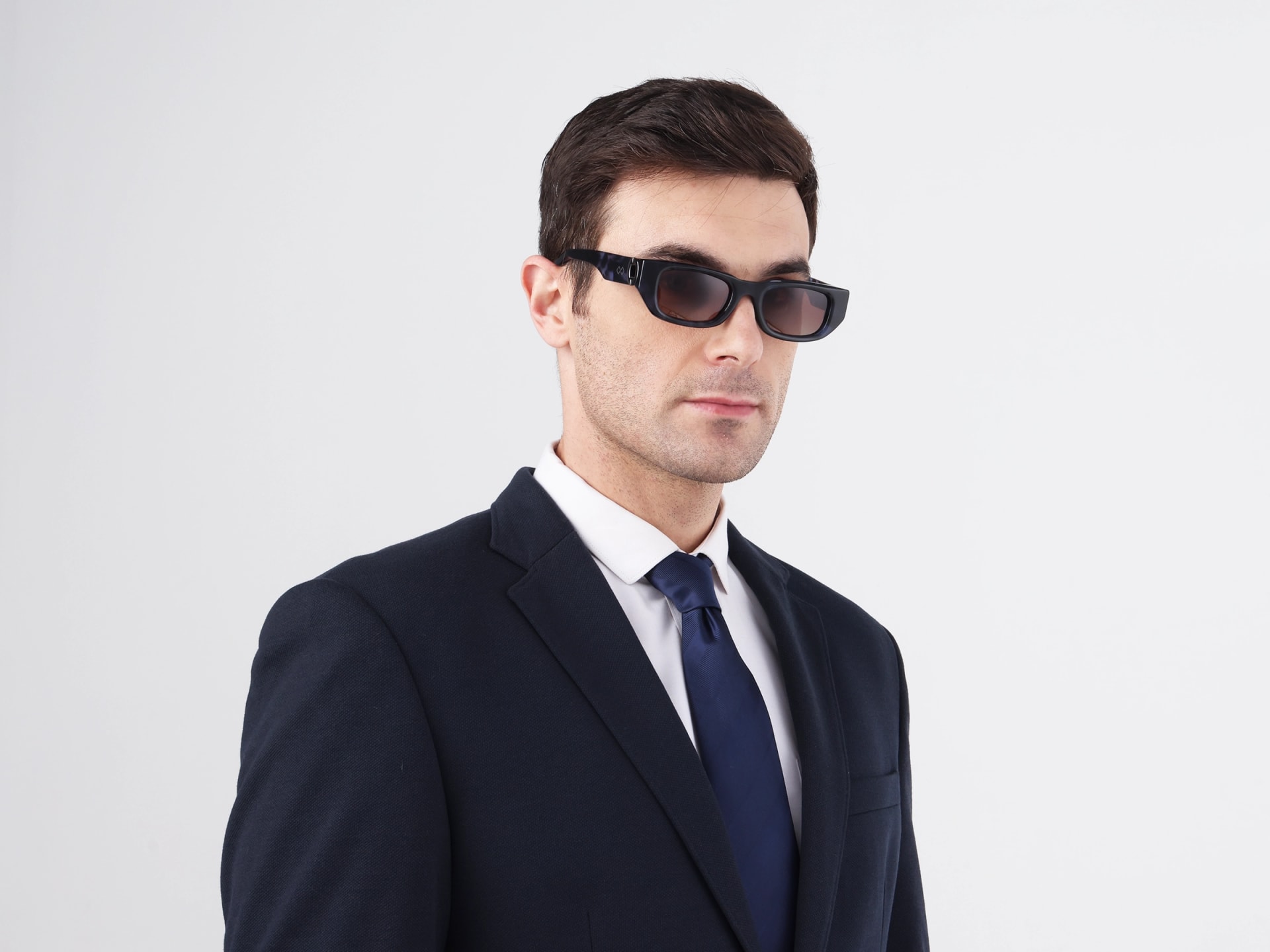 Rectangle Brown Polarised Tint Sunglasses-42