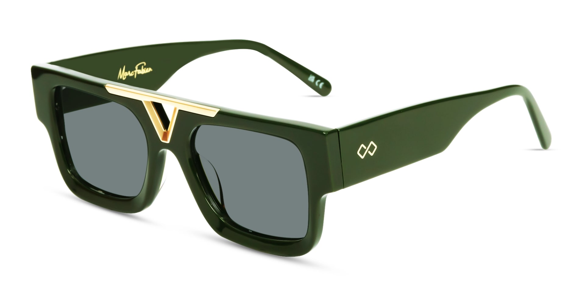 Thick Frame Dark Grey Tinted Sunglasses