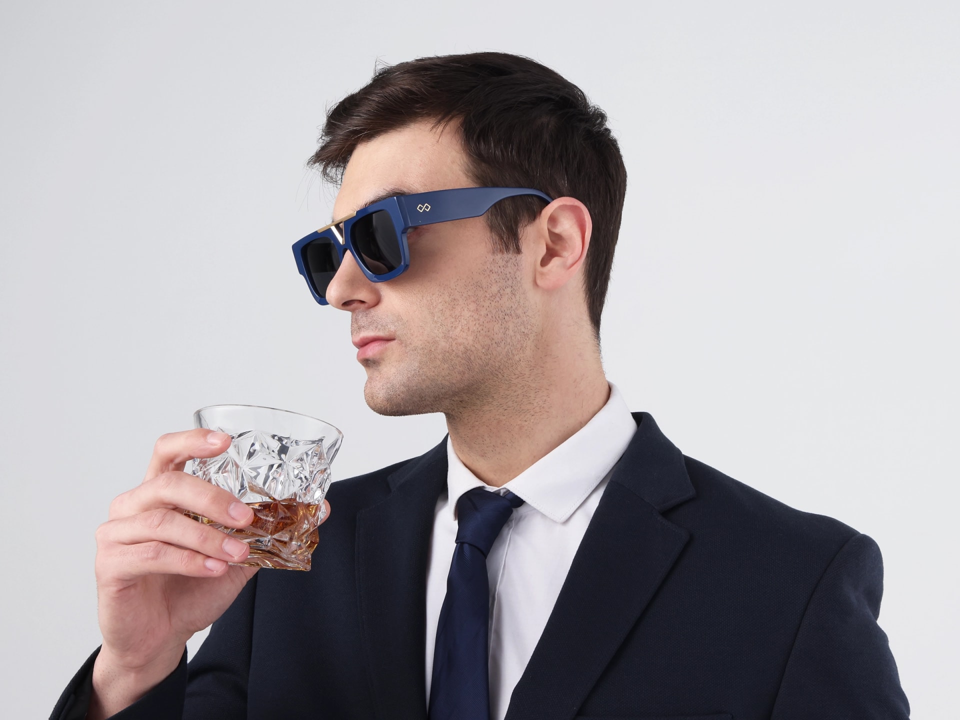 Oversized Acetate Frame With Dark Grey Tint Sunglasses