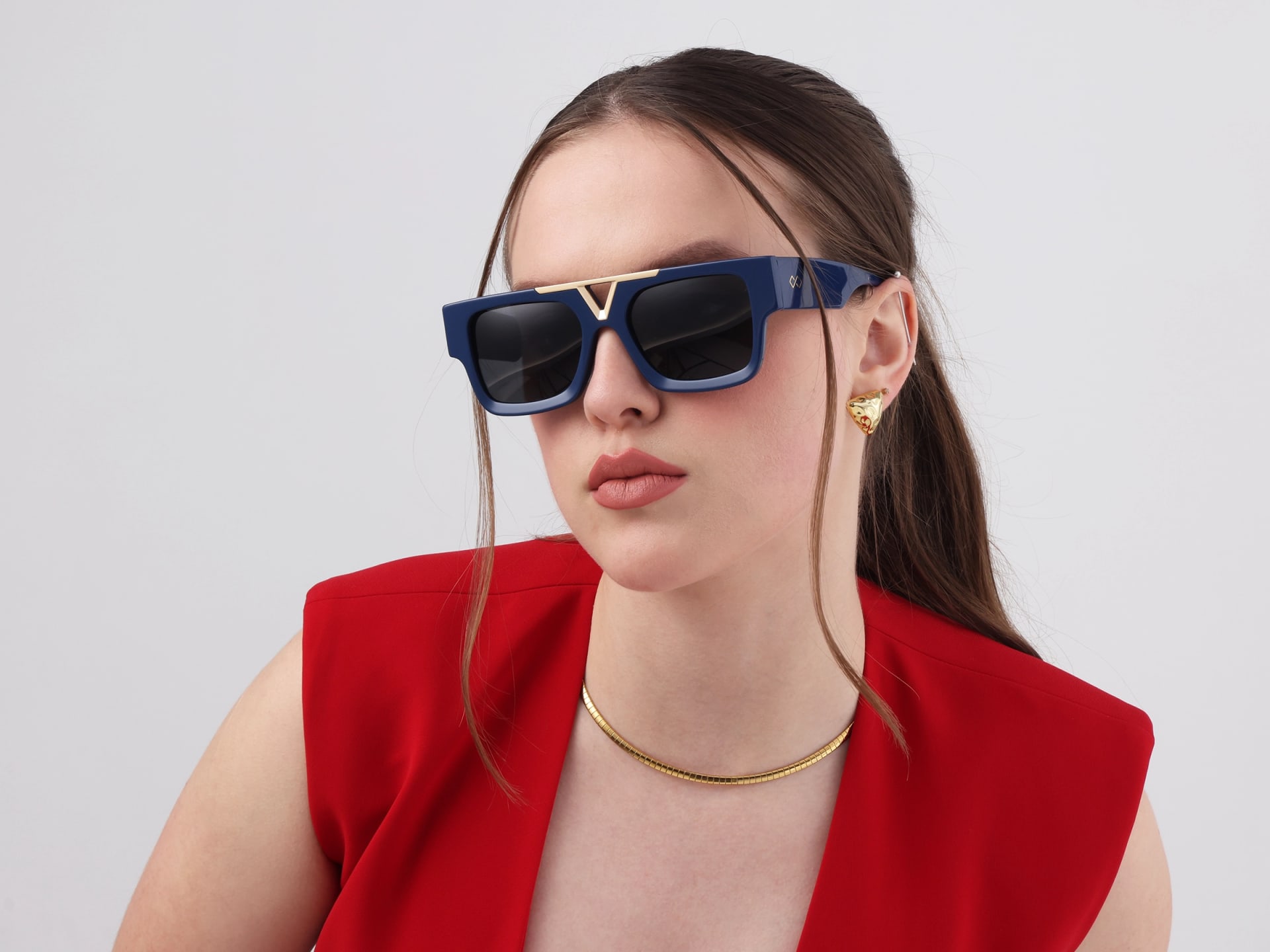 Oversized Acetate Frame With Dark Grey Tint Sunglasses