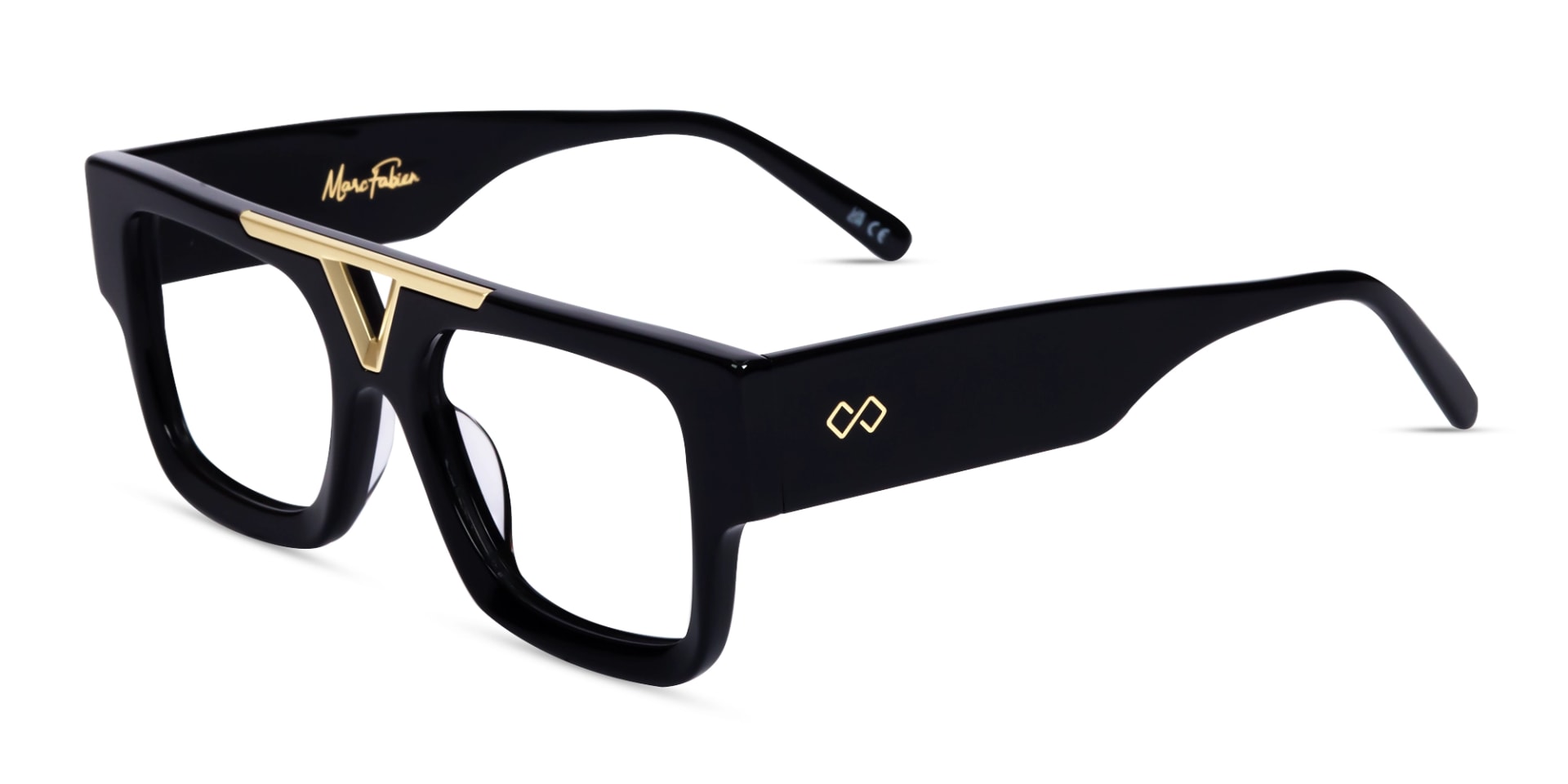 Black Square Oversized Thick Glasses