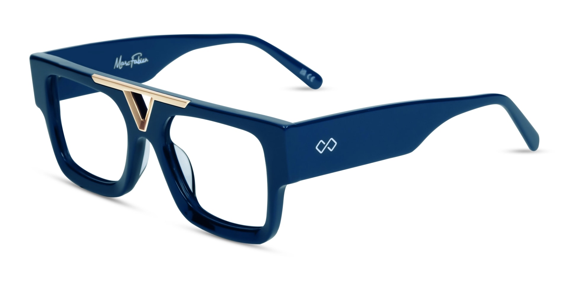 Oversized Acetate Browline Square Glasses