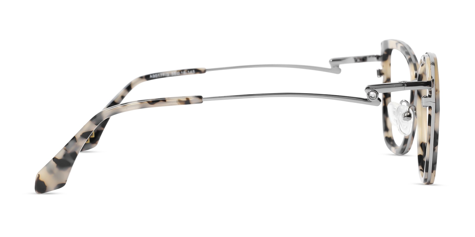 Marzipan Tortoise & Silver Cat-eye Glasses-4