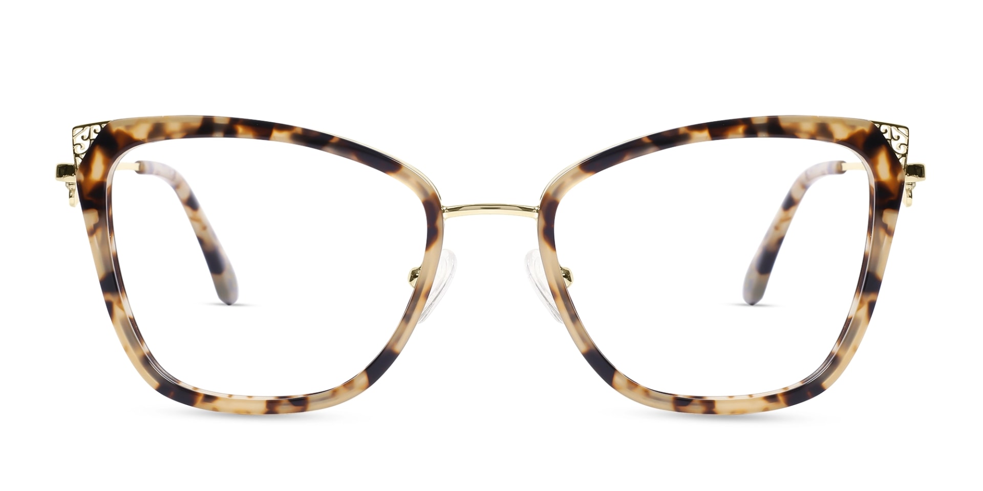 Beige Tortoise Cat-eye Glasses-1