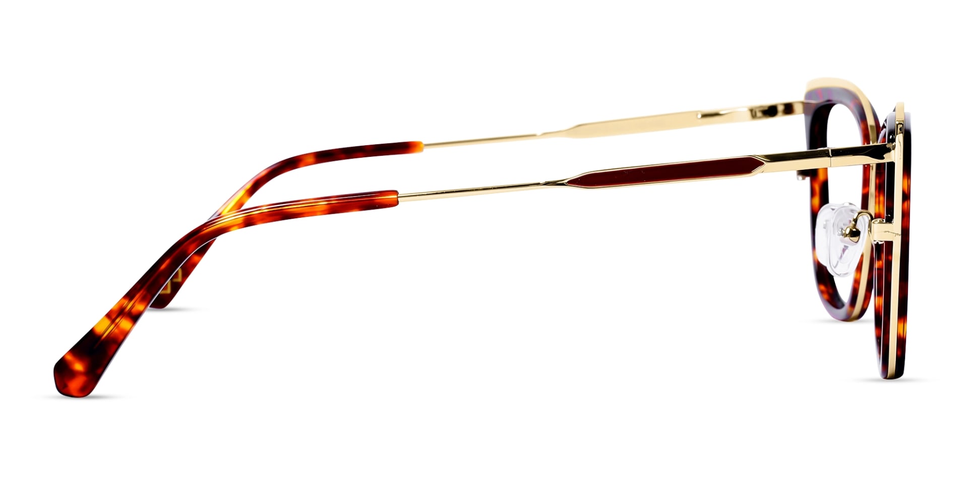 Red & Gold Cat Eye Glasses Frame