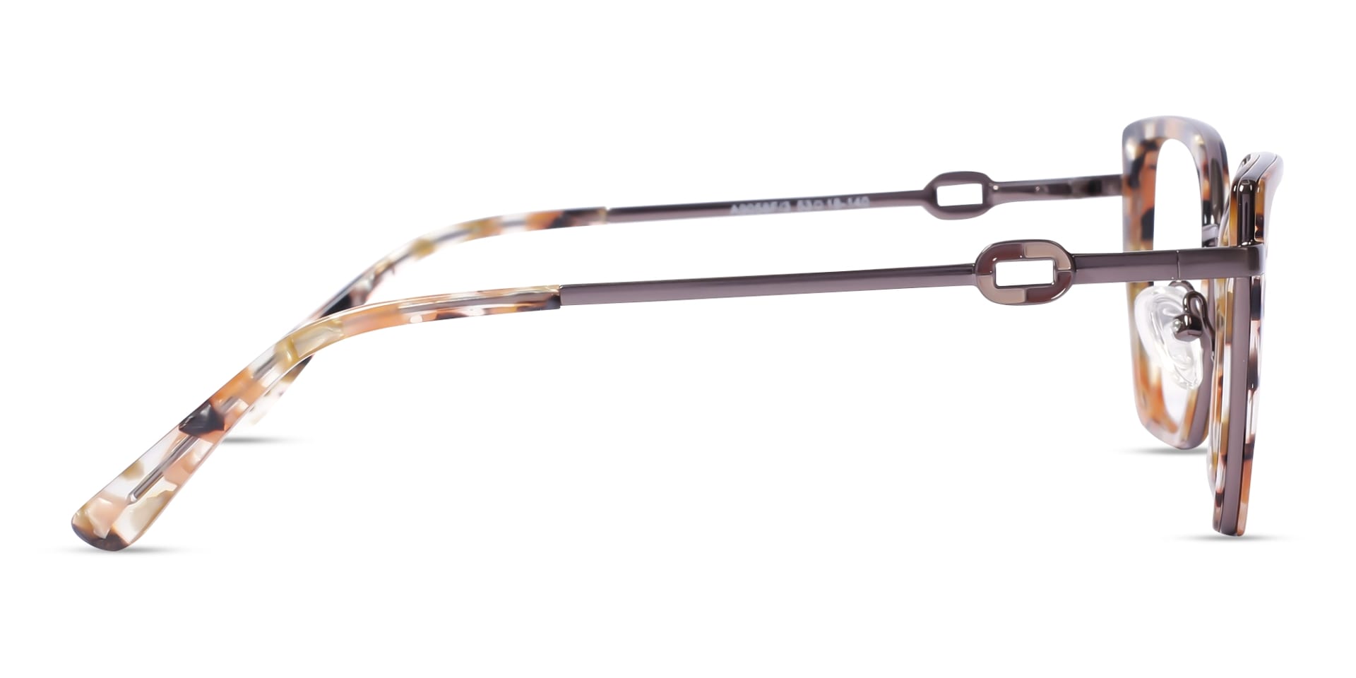 Golden Maple Marble Cat-Eye Geometric Glasses