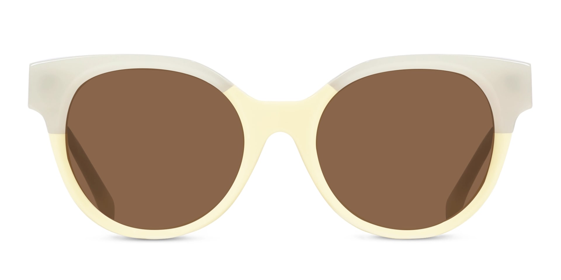 Round Acetate Dark Brown Tint Sunglasses