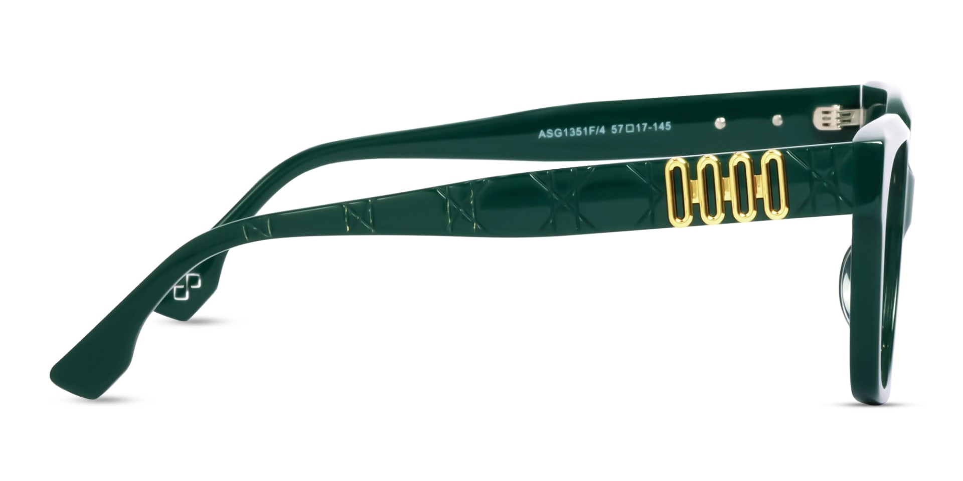 Dark Green Oversized Square Glasses