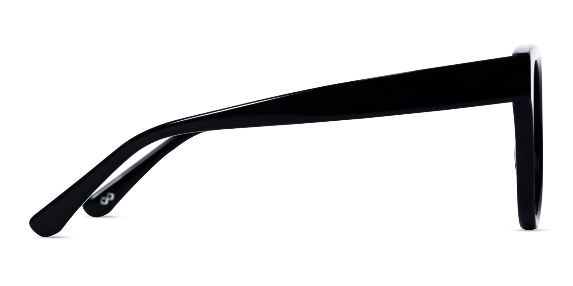 Black Round Acetate Full-Rim Glasses