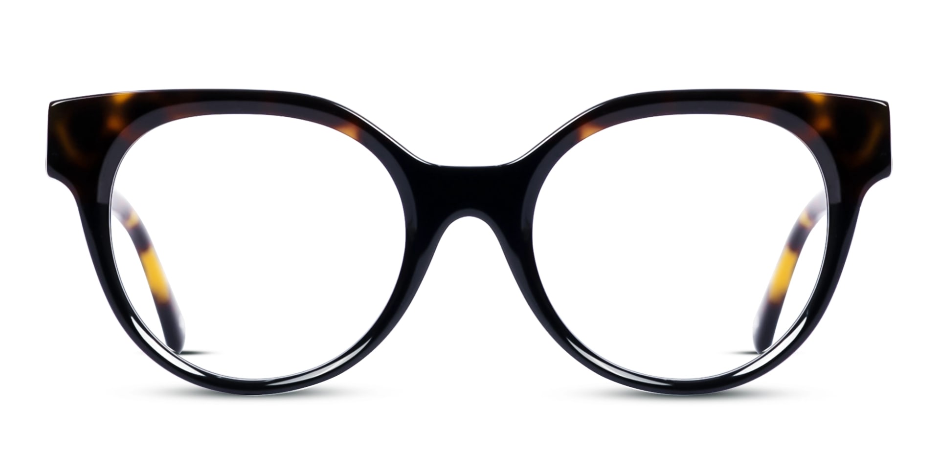 Black & Honey Tortoise Round Glasses