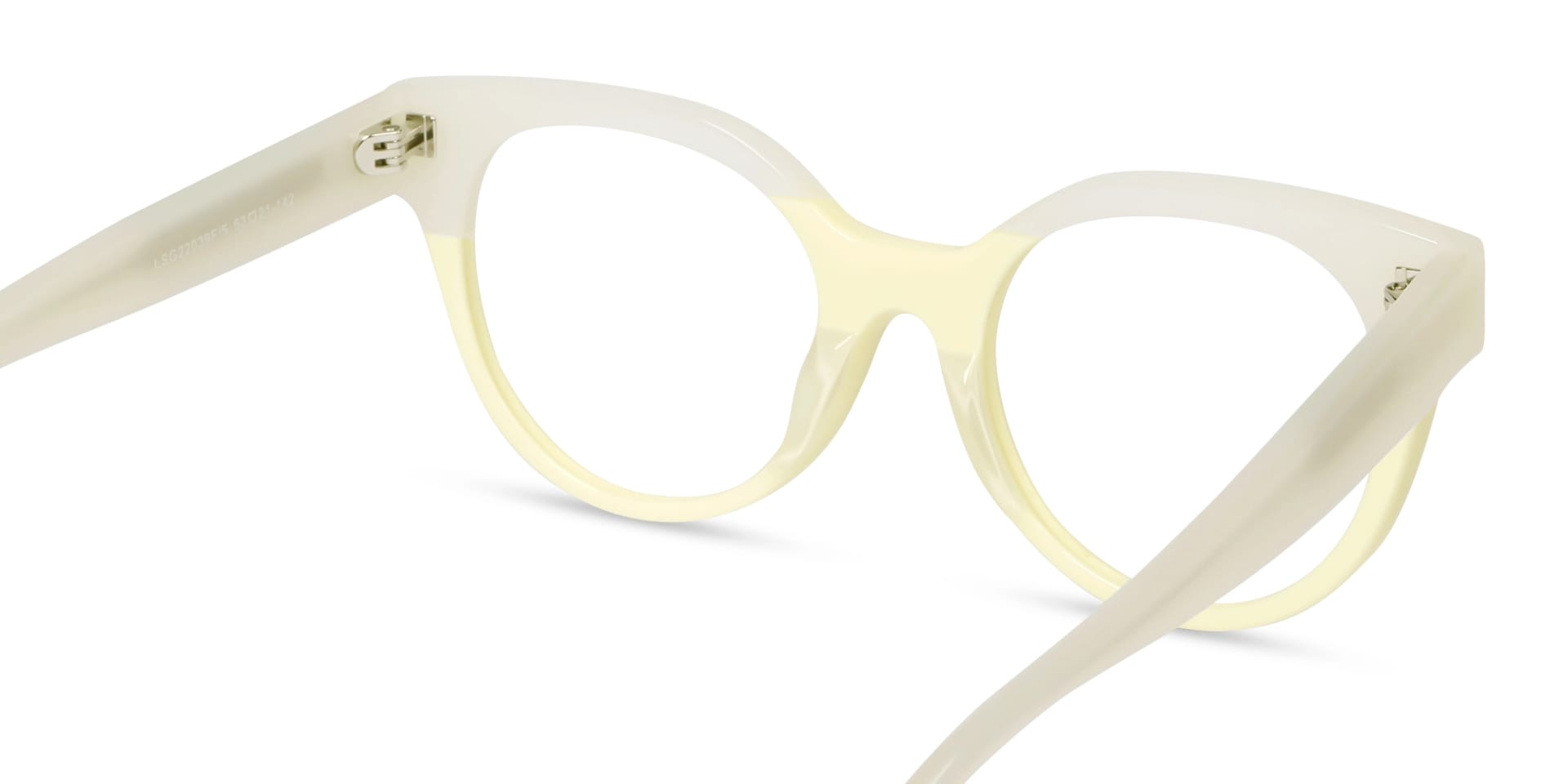 Dove White & Ivory White Round Glasses
