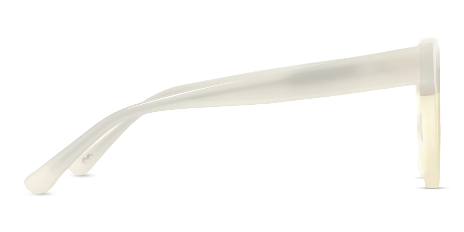 Dove White & Ivory White Round Glasses