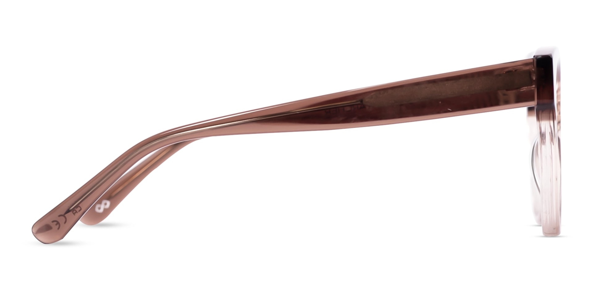 Burnt Umber & Cyrstal Beige Round Glasses