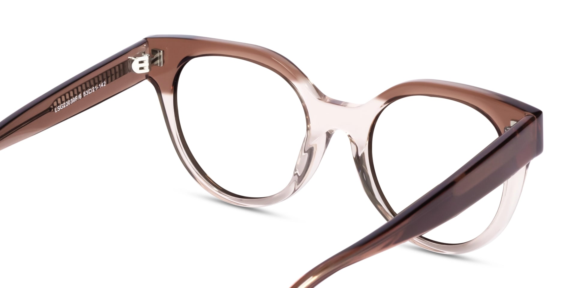 Burnt Umber & Cyrstal Beige Round Glasses