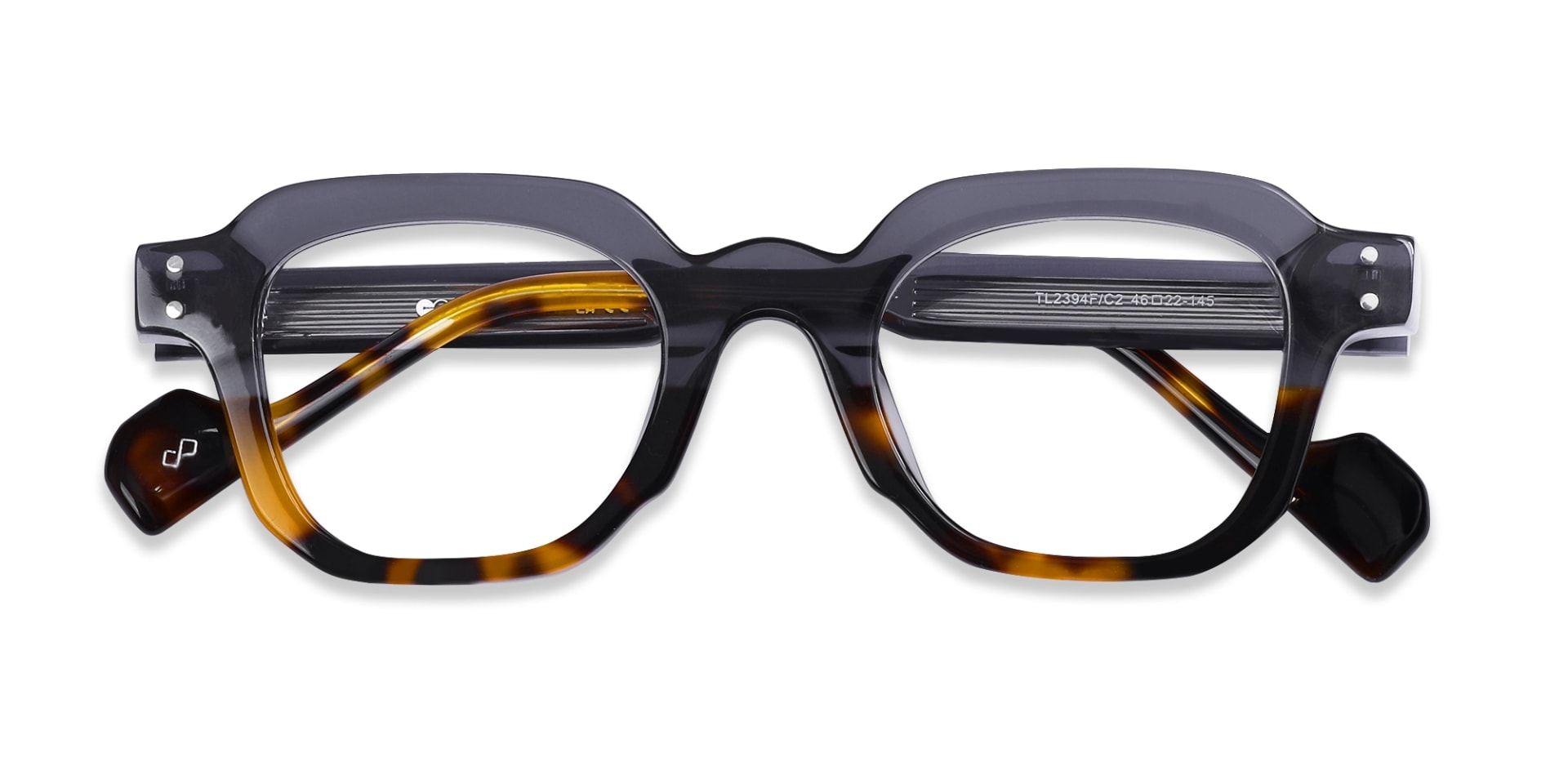 Grey Tortoise Shell Glasses-6
