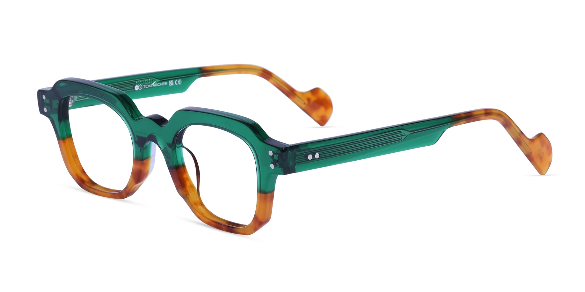 Emerald Green & Honey Tortoise Eyeglasses-3