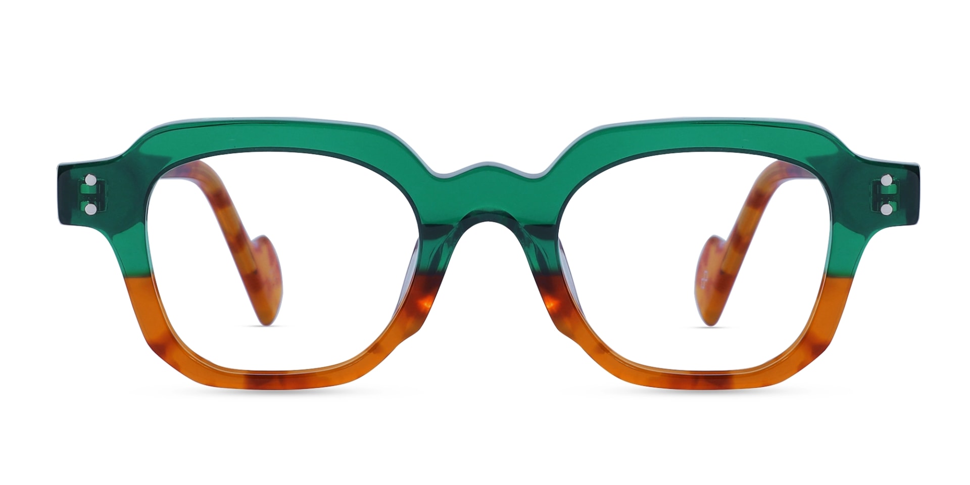 Emerald Green & Honey Tortoise Eyeglasses-1
