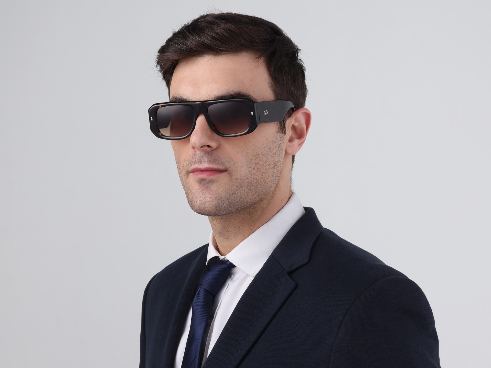 Pilot Dark Brown Gradient Tint Sunglasses