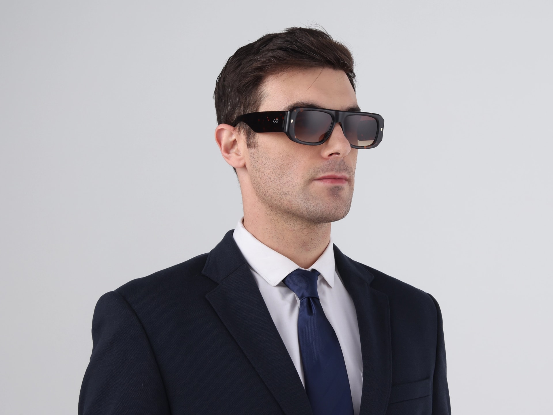 Pilot Dark Brown Gradient Tint Sunglasses