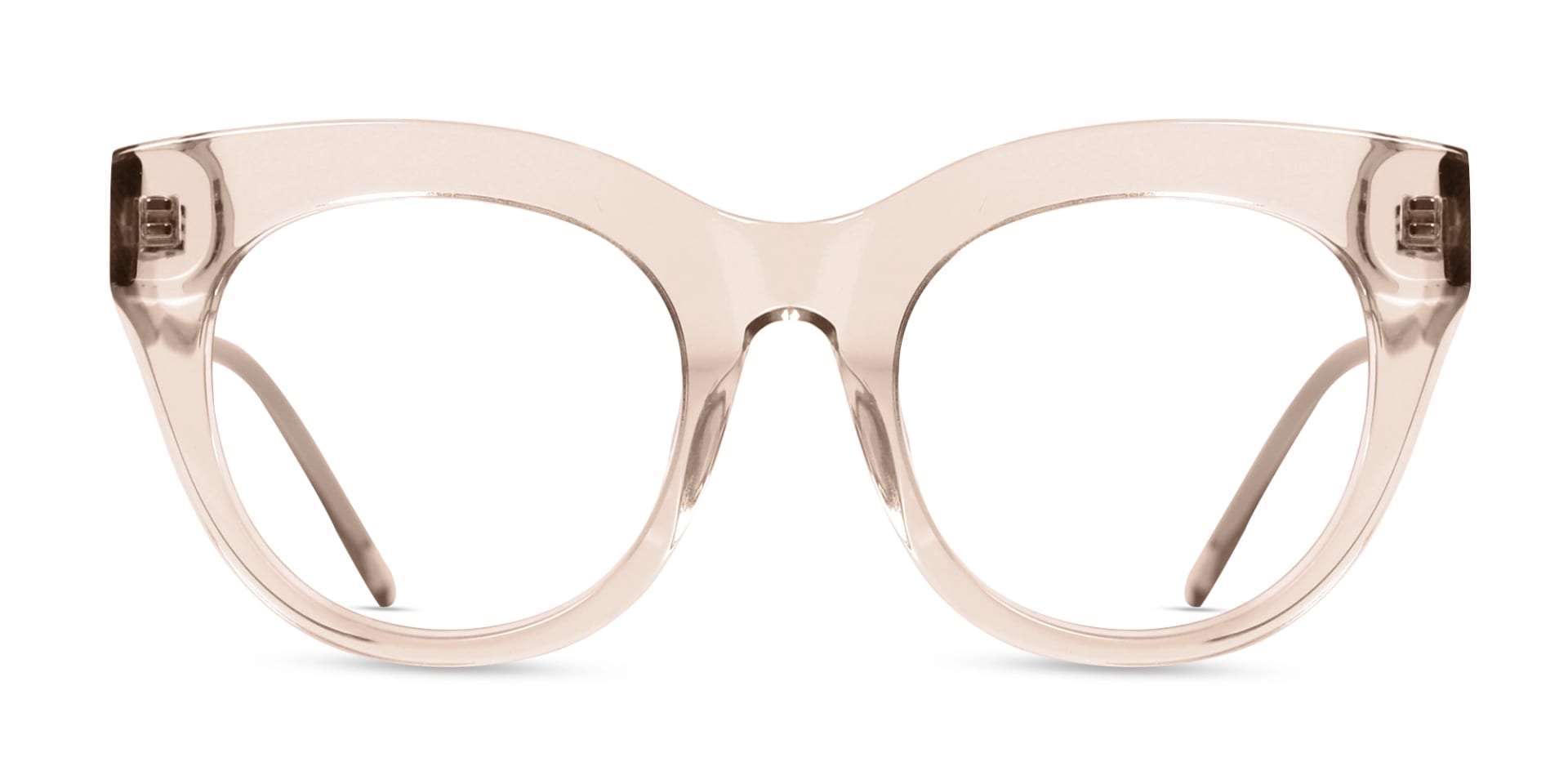 Crystal Water Beige Acetate Cat-Eye Glasses