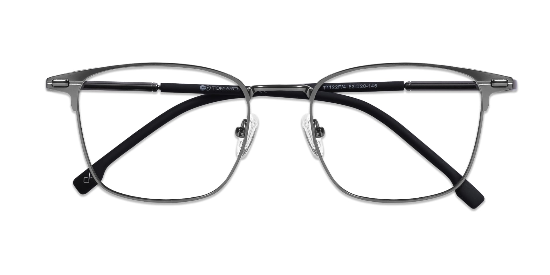 Titanium Gunmetal Square Glasses-6