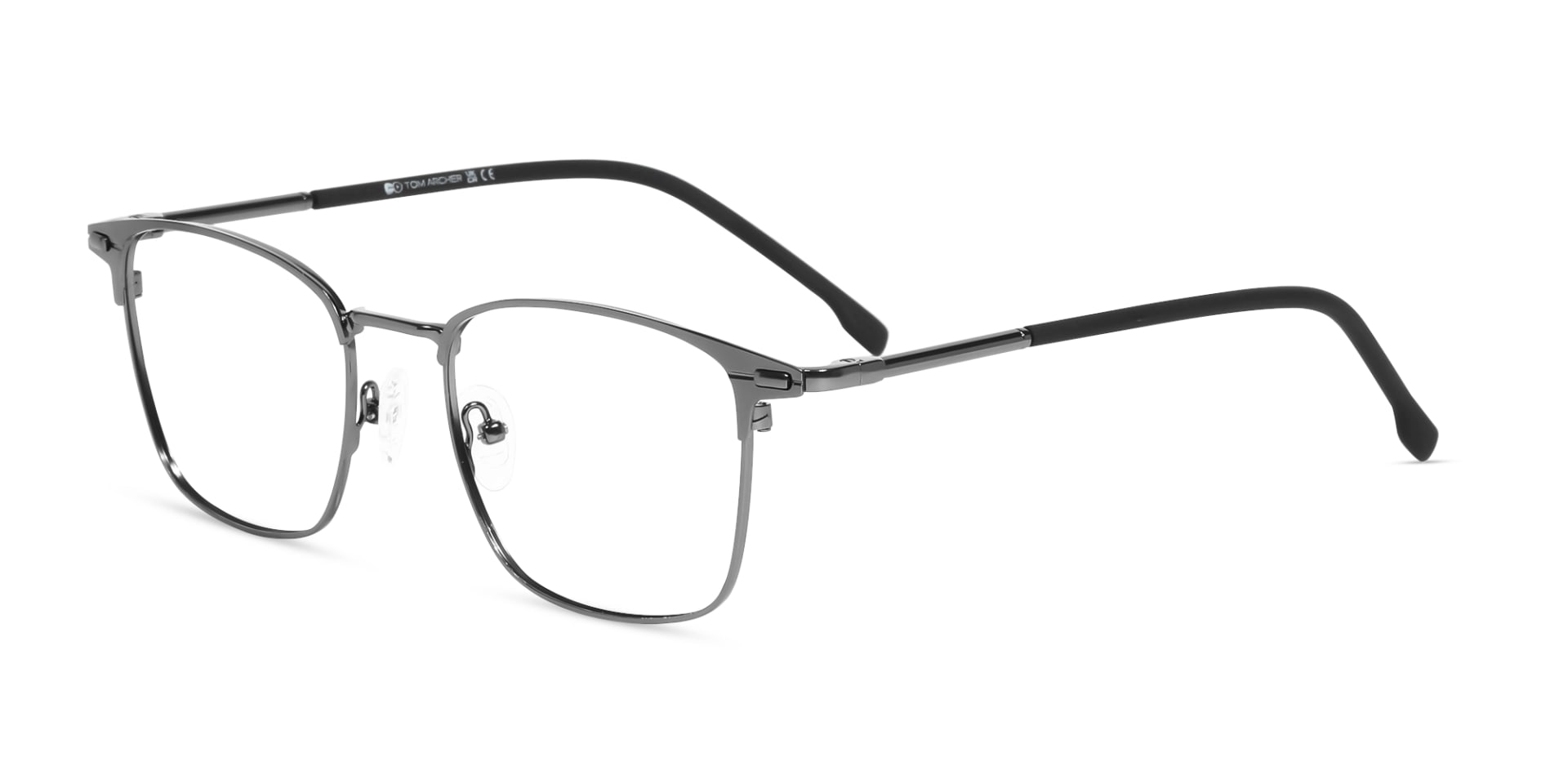 Titanium Gunmetal Square Glasses-3