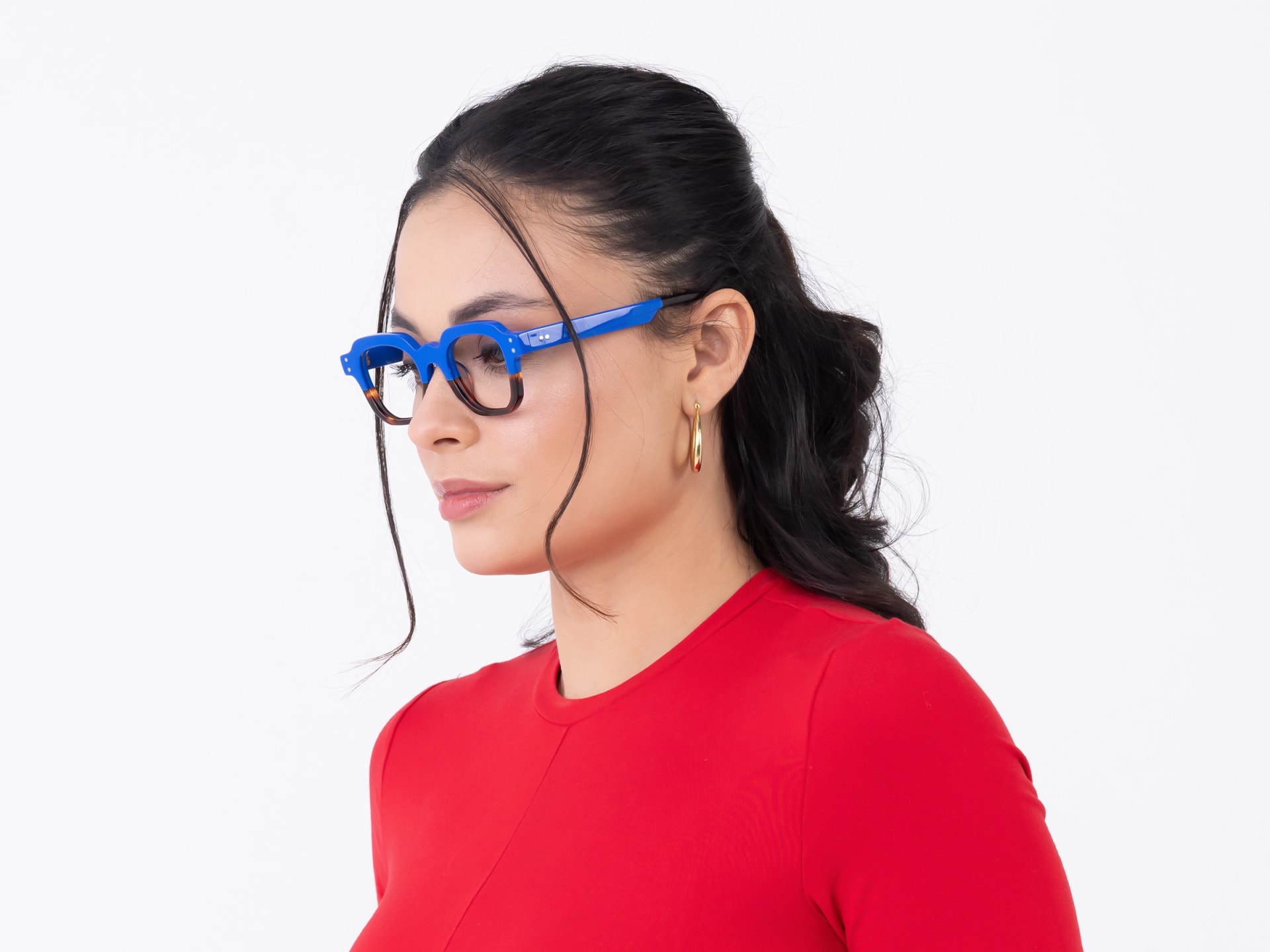 Blue & Dark Tortoise Glasses