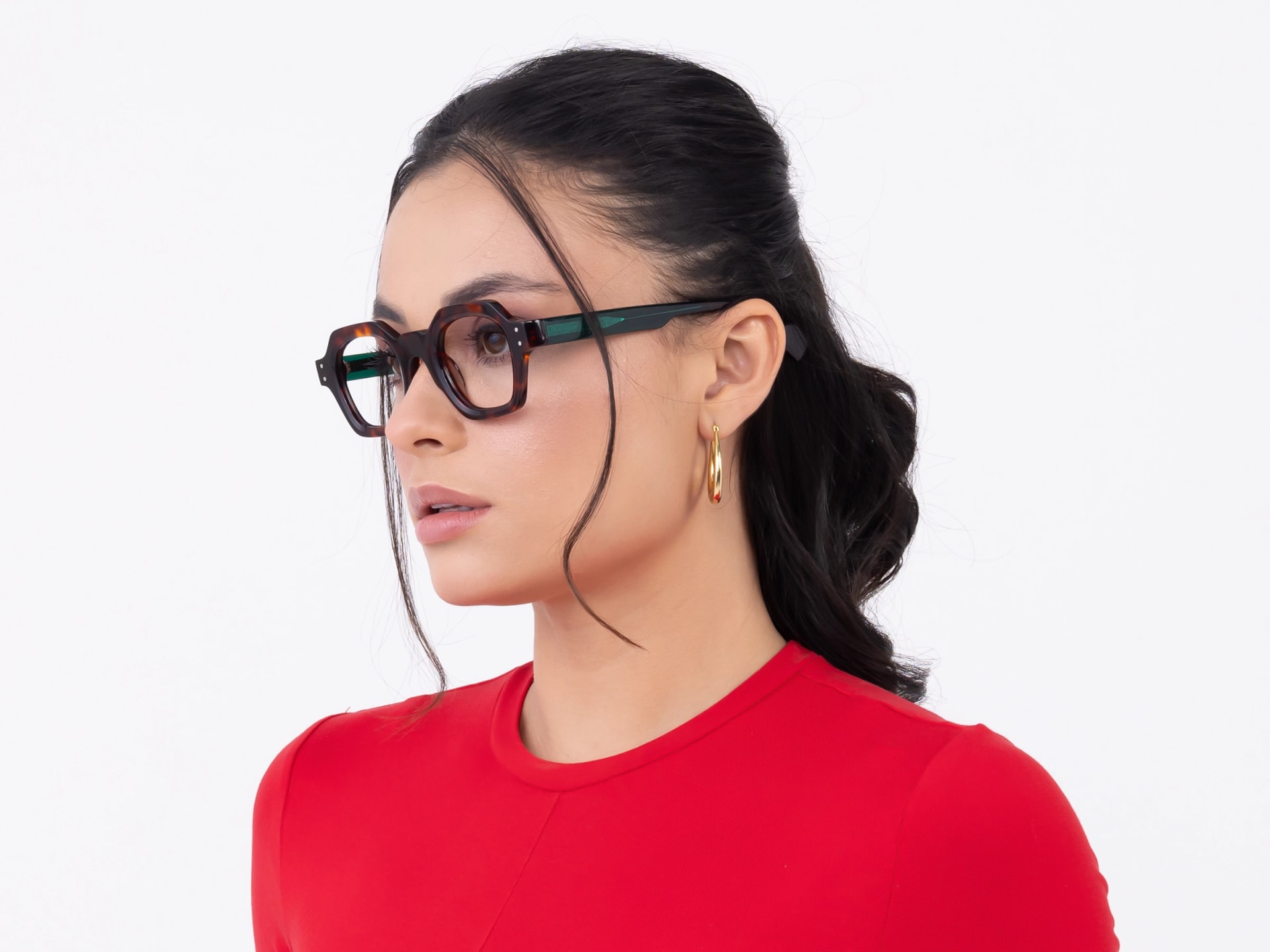 Green Tortoiseshell Glasses