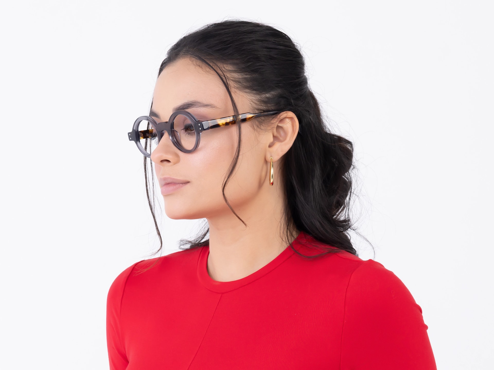 Crystal Smoke Grey Glasses
