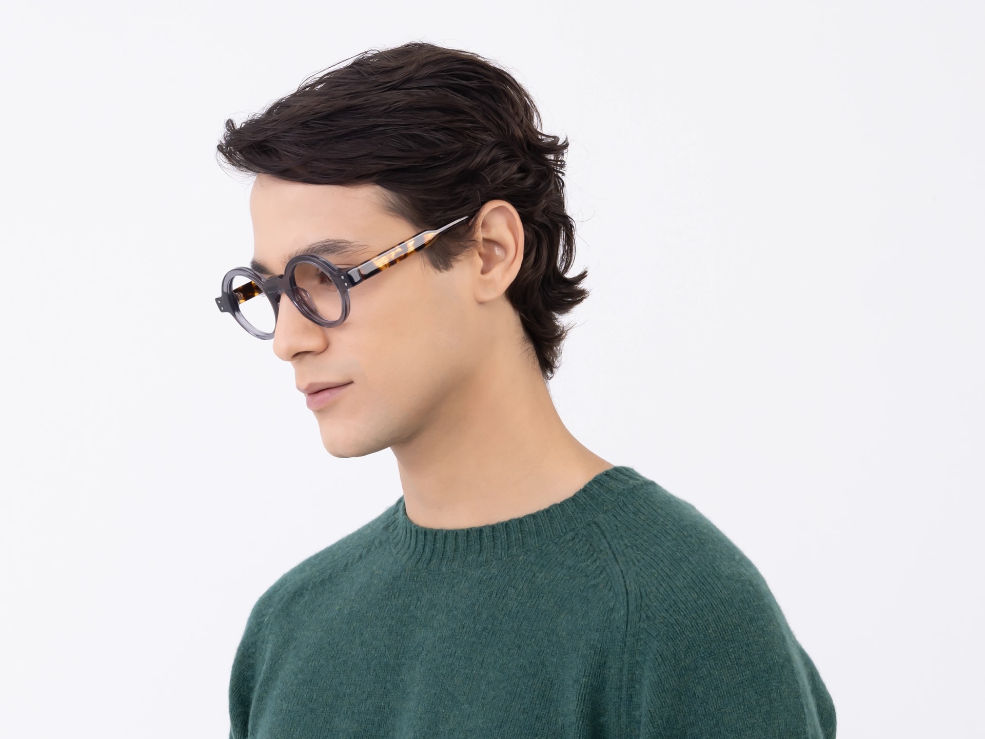 Crystal Smoke Grey Glasses