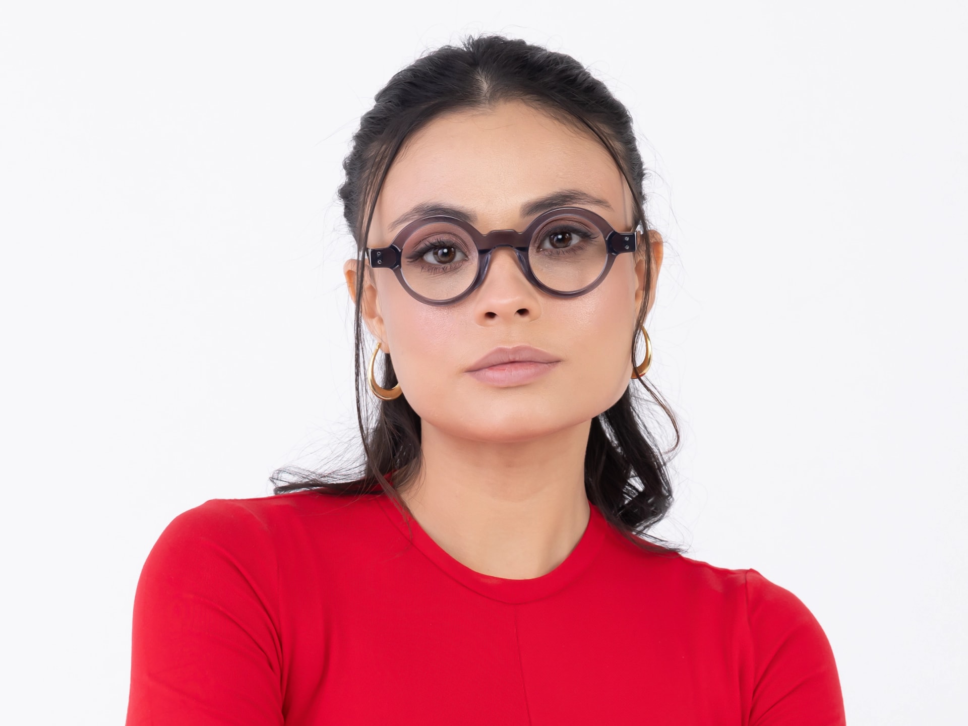Crystal Smoke Grey Glasses