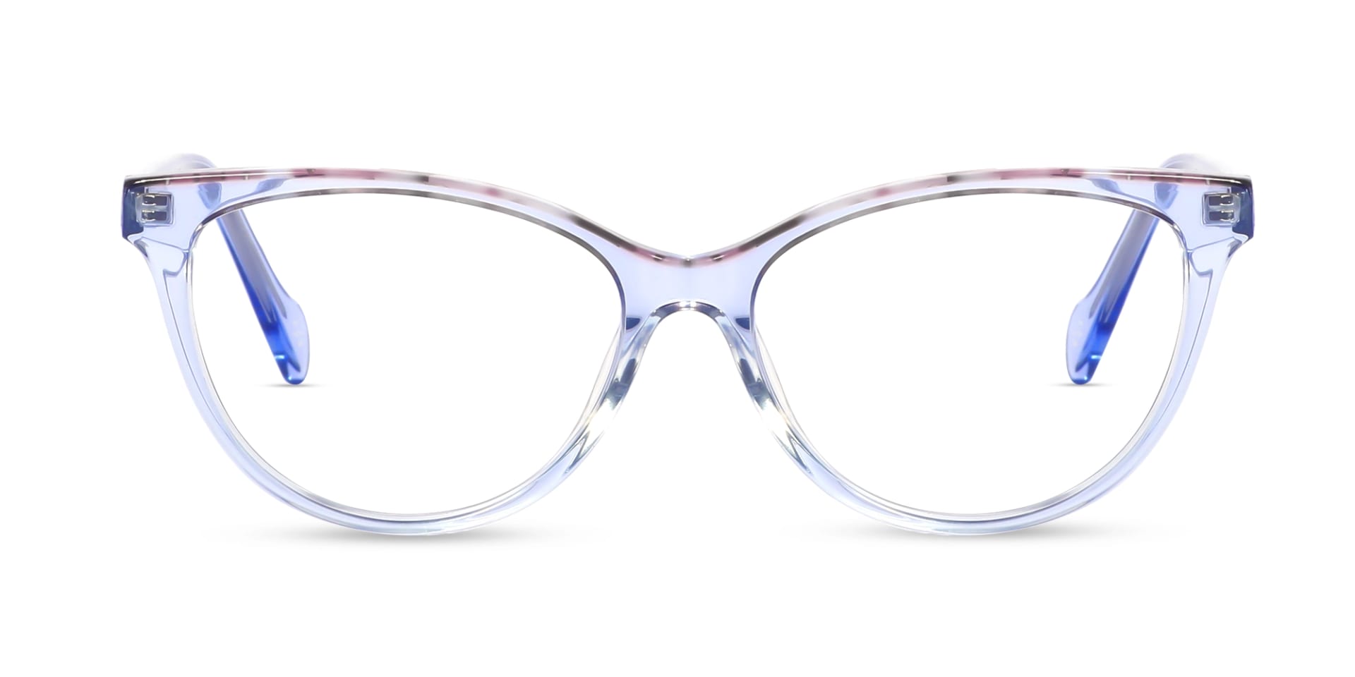 Crystal Blue Cat Eye Eyeglasses For Women-1