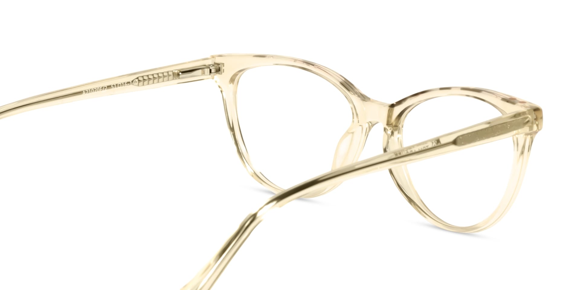crystal Champagne Gold Cat Eye Acetate Glasses-5