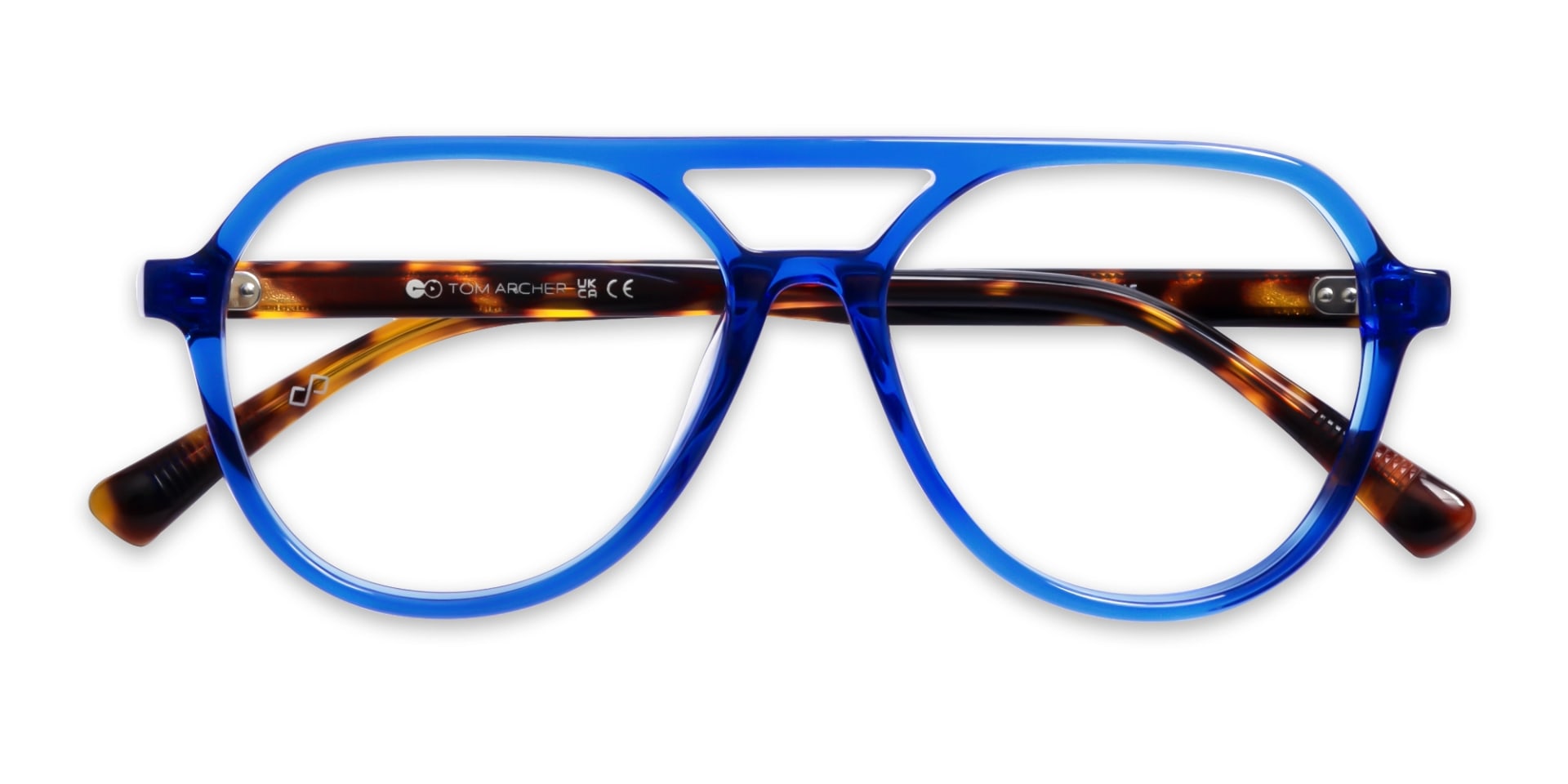 Crystal Blue Double Bridge Eyeglasses-6